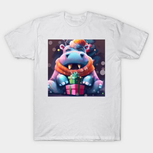 Cute Hippopotamus Drawing T-Shirt by Play Zoo